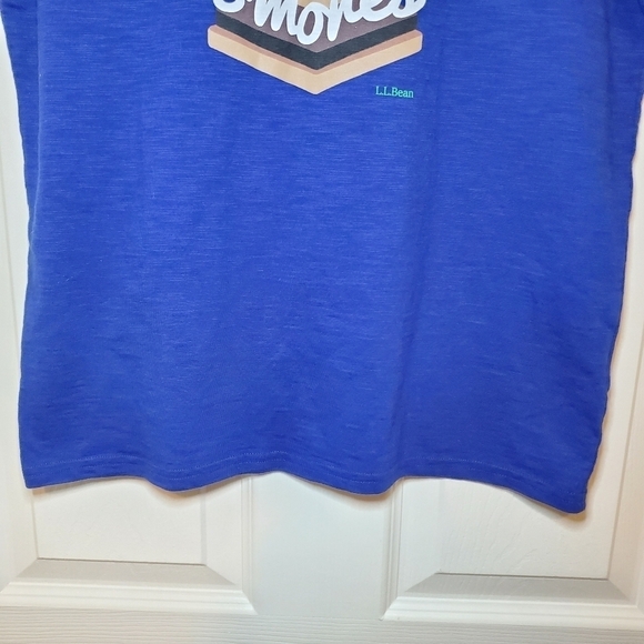 LL Bean S’mores Crew Solid T-Shirt Blue Boys L - Picture 4 of 6